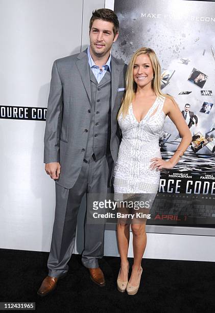 Athlete Jay Cutler and actress Kristin Cavallari arrive at the Los Angeles premiere of "Source Code" held at ArcLight Cinemas Cinerama Dome on March...