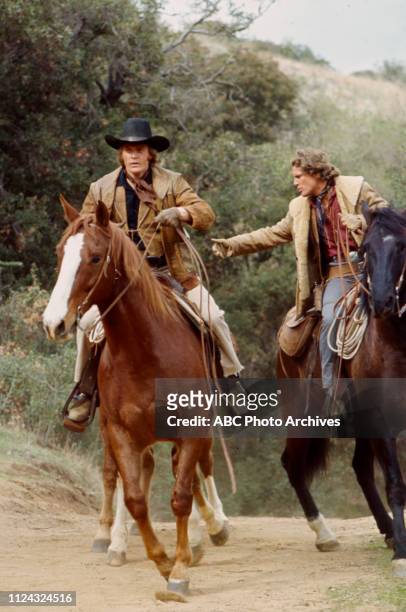Roger Davis, Ben Murphy appearing in the Disney General Entertainment Content via Getty Images tv series 'Alias Smith and Jones'.