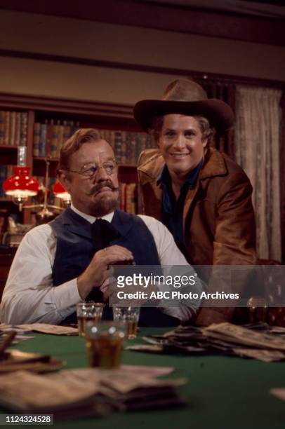 Burl Ives, Ben Murphy appearing in the Disney General Entertainment Content via Getty Images tv series 'Alias Smith and Jones'.