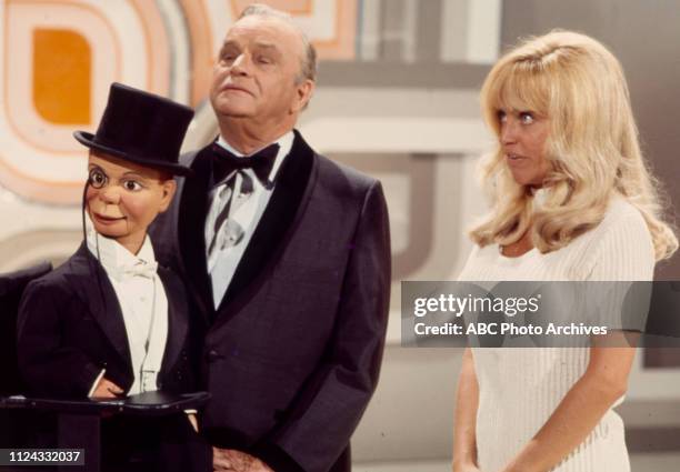 Charlie McCarthy, Edgar Bergen, Joy Harmon appearing in the Disney General Entertainment Content via Getty Images tv special 'The Disney General...