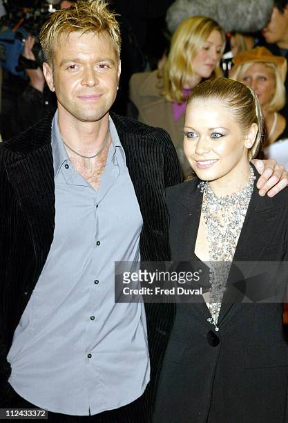 Darren Day and Suzanne Shaw during "Down with Love" London Premiere at Odeon Kensington in London, Great Britain.