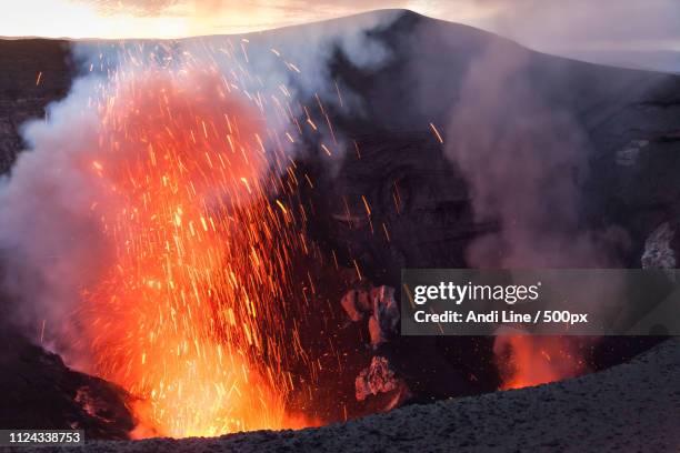 volcanic eruption - melanesia stock pictures, royalty-free photos & images