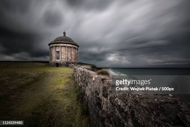 mussenden temple northern ireland - bornholm stock pictures, royalty-free photos & images