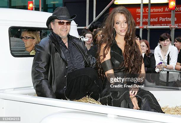Meat Loaf and Marion Raven during Kerrang Awards 2006 - Outside Arrivals at The Brewery London in London, United Kingdom.