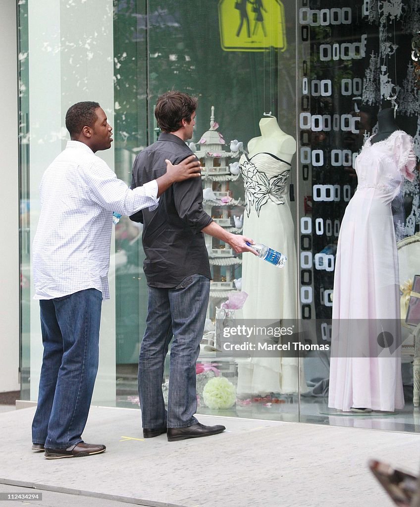 Patrick Dempsey and Kadeem Hardison On Location Filming "Made of Honor" - June 10, 2007