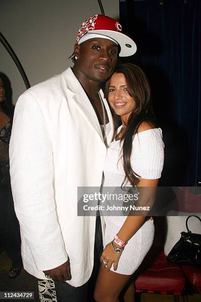 Thomas Jones and Vida Guerra during Chicago Bears Adewale Ogunleye and Thomas Jones Birthday Party - August 25, 2006 at Victor Hotel in Chicago,...