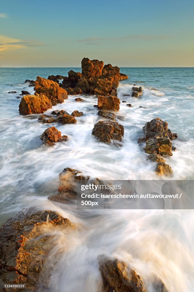 Seascape In During Sunset