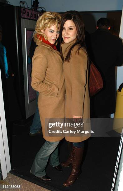 Sophia Bush and Hilarie Burton of "One Tree Hill" during The Cast of "One Tree Hill" Takes Over MTV's "TRL" - January 25, 2005 at MTV Studios in New...