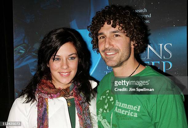 Jenna Morasca and Ethan Zohn during "Aliens of the Deep" New York City Premiere at Loews IMAX Theater in New York City, New York, United States.