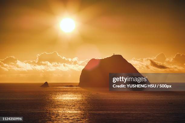 sunrise of keelung islet - keelung stock pictures, royalty-free photos & images