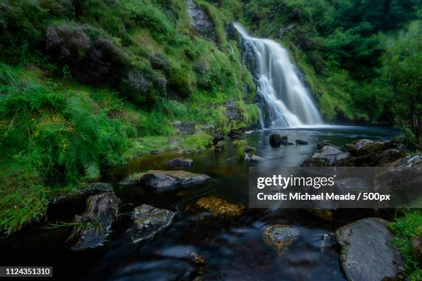 assaranca falls donegal - county donegal stock pictures, royalty-free photos & images