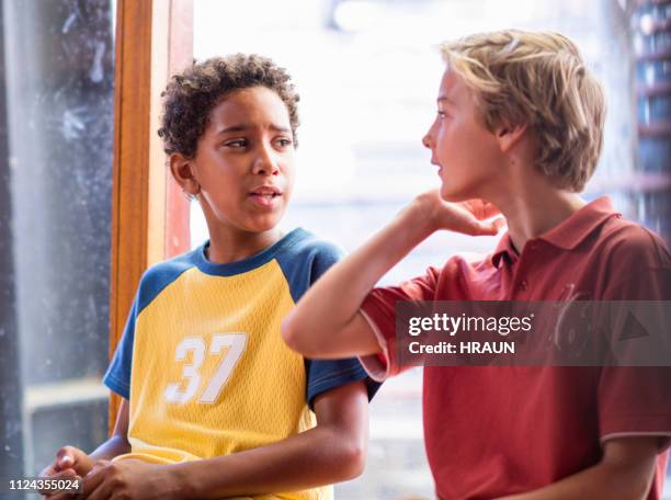 Two Against Two Talking Two Boys Talking Photos and Premium High Res Pictures - Getty Images