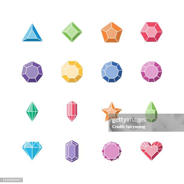 diamond icon,gemstone symbol - amethyst stock illustrations