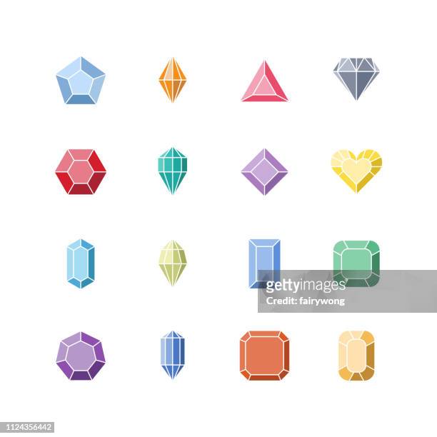 diamanten-symbol, edelstein-symbol - mineral stone stock-grafiken, -clipart, -cartoons und -symbole