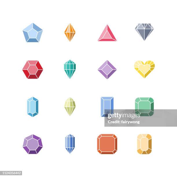 stockillustraties, clipart, cartoons en iconen met diamant pictogram, symbool van de edelsteen - jewelry