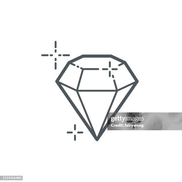 diamond icon,gemstone symbol - opal gemstone stock illustrations