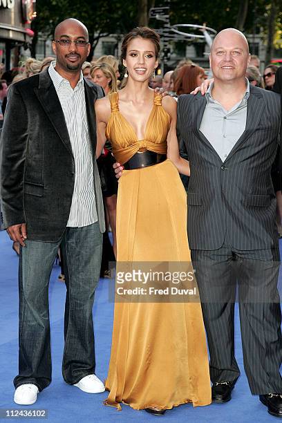 Tim Story, Jessica Alba and Michael Chiklis during "Fantastic Four: Rise Of The Silver Surfer" - World Premiere at Vue West End Leicester Square in...