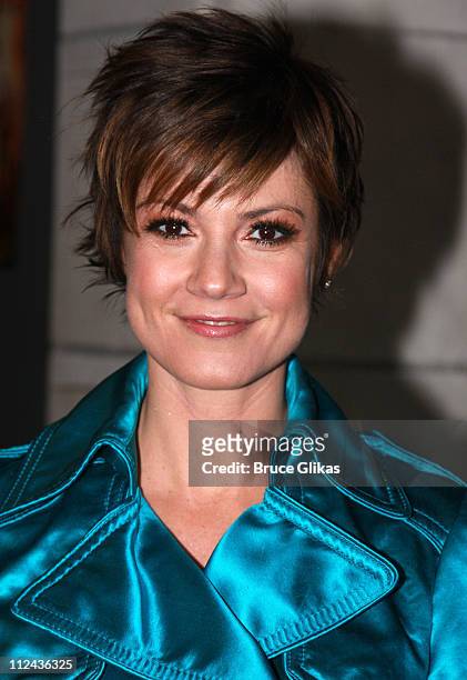 Actress Zoe McLellan poses at the arrivals for the new Broadway musical "In The Heights" at the Richard Rodgers Theatre on March 9, 2008 in New York...