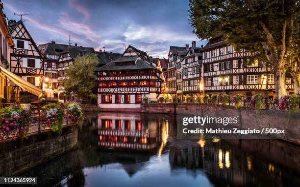 petite france strasbourg - strasbourg stock pictures, royalty-free photos & images