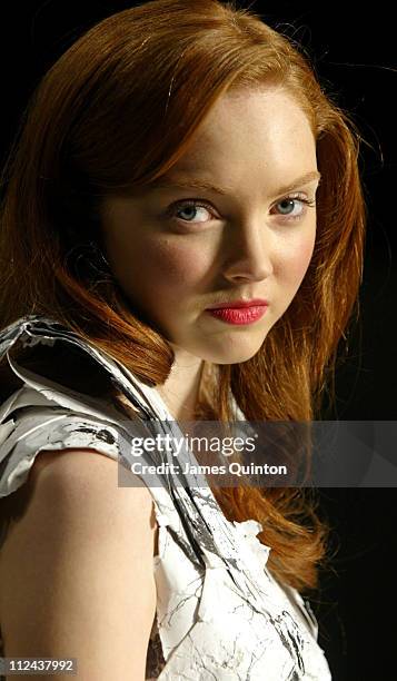 Lily Cole during London Fashion Week Autumn/Winter 2006 - Photocall at Natural History Museum in London, Great Britain.