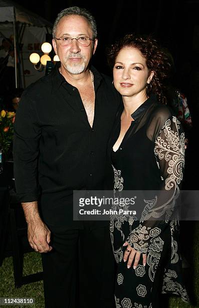Emilio Estefan and Gloria Estefan during Tropical 5K Benefiting Community Partnership For Homeless - May 12, 2006 at Star Island in Miami Beach,...