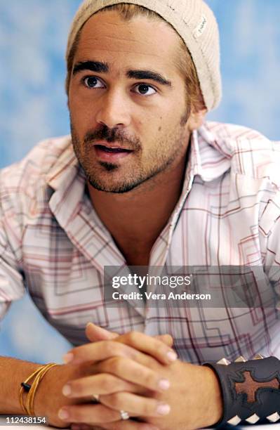 Colin Farrell during "S.W.A.T." Press Conference with Colin Farrell, Samuel L. Jackson and Michelle Rodriguez at The Four Seasons Hotel in Beverly...