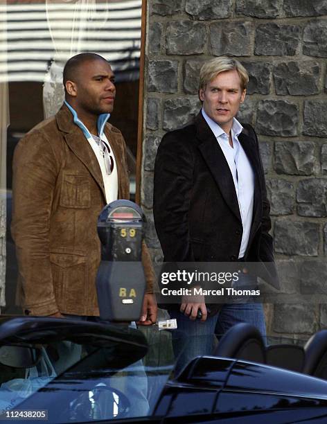 Sam Champion and guest during Sam Champion Sighting in Beverly Hills - February 24, 2007 at Robertson Boulevard in Beverly Hills, California, United...