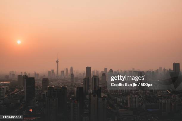 haze day air pollution - tianjin stock pictures, royalty-free photos & images