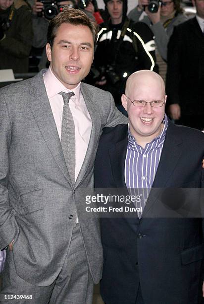 David Walliams and Matt Lucas during The South Bank Show Awards - Arrivals at The Savoy Hotel in London, United Kingdom.