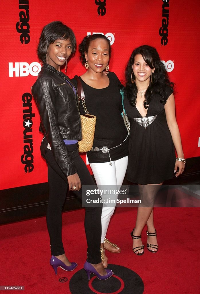 Sonja Sohn and daughters during "Entourage" Season 4 Premiere News