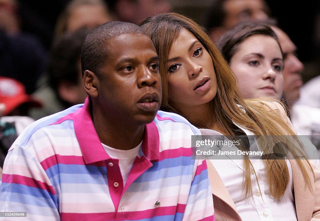 Celebrities Attend Miami Heat vs New Jersey Nets Playoff Game - May 14, 2006