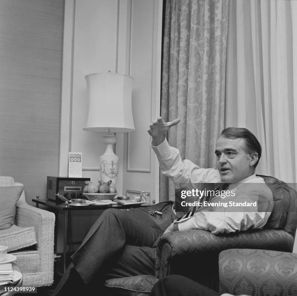 American president of the Motion Picture Association of America Jack Valenti , UK, 17th December 1968.