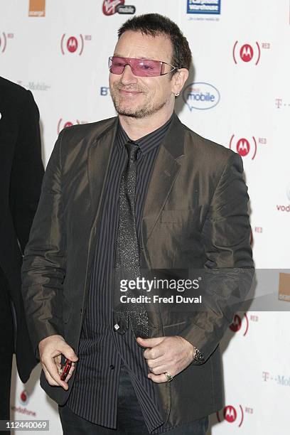 Bono of U2 during Bono Announces the Latest Iconic Brand to Join Product - May 15, 2006 at Carphone Warehouse, Oxford Street in London, United...