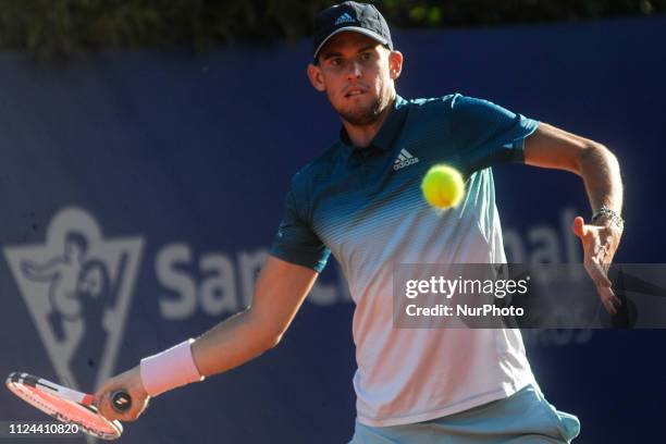 Tennis match between Diego Schwartzmann/Dominic Thiem v Pablo Cuevas/Marc Lopez at the Argentina Open ATP on February 12, 2019 in Buenos Aires,...