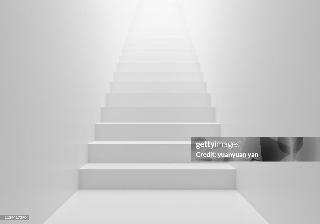 3D render stairs background