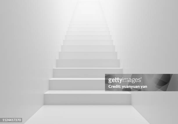 3d render stairs background - staircase photos et images de collection