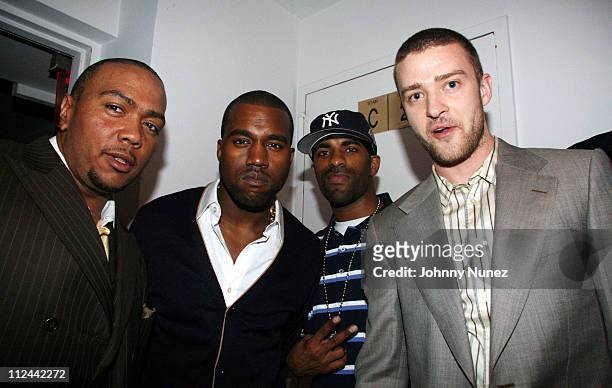 Timbaland, Kanye West, DJ Clue and Justin Timberlake *EXCLUSIVE*