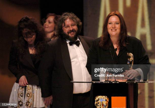 Philippa Boyens, Peter Jackson and Fran Walsh, winners of Best Adapted Screenplay