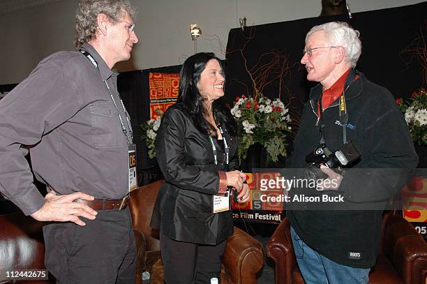 Hart Perry, Barbara Kopple and Roger Ebert during 2005 Sundance Film Festival - Conversations at the Lodge with Barbara Kopple at Filmmaker's Lodge...