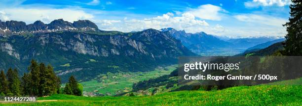 flumserberg panorama - st gallen stockfoto's en -beelden