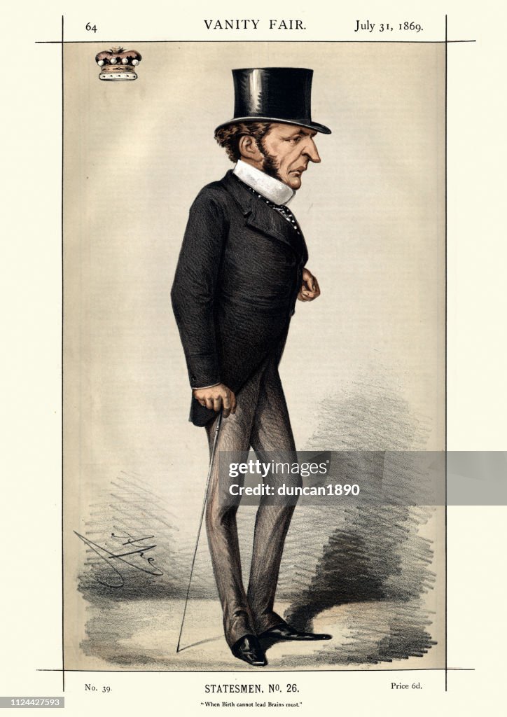 Vanity fair caricature of Hugh Cairns, 1st Earl Cairns