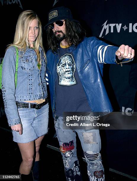 Rob Zombie and Sheri Moon during mtvICON: Metallica - Arrivals at Universal Studios Lot in Universal City, California, United States.