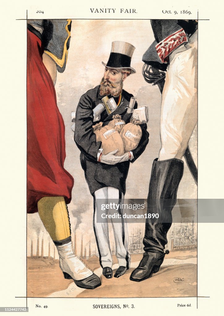 Vanity fair caricature of King Leopold II of Belgium