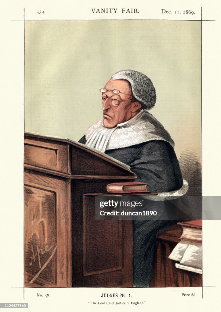 Vanity fair caricature of Sir Alexander Cockburn, Lord Chief Justice