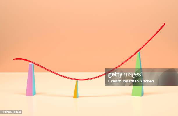 thin line graph - progress graph stock pictures, royalty-free photos & images