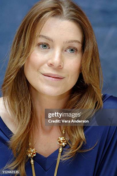 Ellen Pompeo during "Grey's Anatomy" Press Conference with Ellen Pompeo, Patrick Dempsey, Sandra Oh, Katherine Heigl, Justin Chambers, Sara Ramirez,...