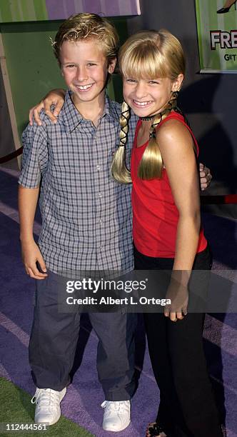 Cayden Boyd and sister during Premiere of "Freaky Friday" at El Capitan Theater in Hollywood, California, United States.