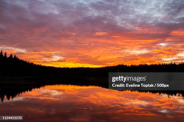 dramatic golden hour sunset - goldene stunde 個照片及圖片檔