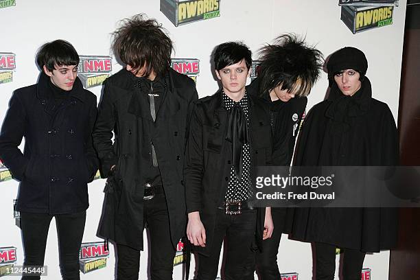 The Horrors during Shockwaves NME Awards 2007 - Red Carpet Arrivals at Hammersmith Palais in London, Great Britain.