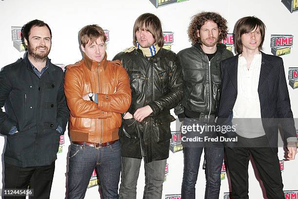 Kaiser Chiefs during Shockwaves NME Awards 2007 - Red Carpet Arrivals at Hammersmith Palais in London, Great Britain.